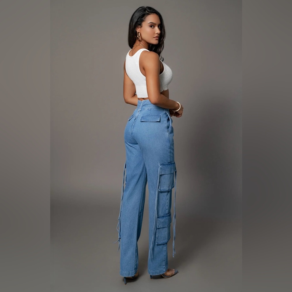 JLUXLABEL Jacinda denim utility pants - Picture 2 of 15